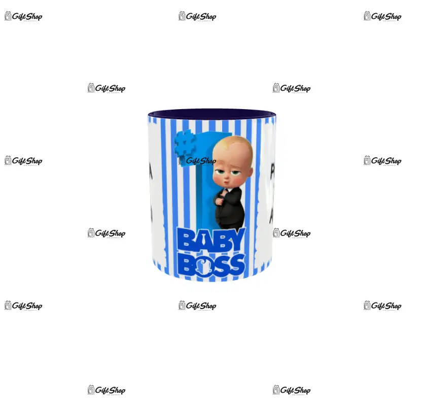 Baby boss, cana personalizata cu 2 poze, 330ml, model 3357